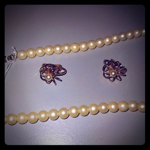 ✅ *Select jewelry: 5 for $25* Faux Pearl Necklace and Earring set